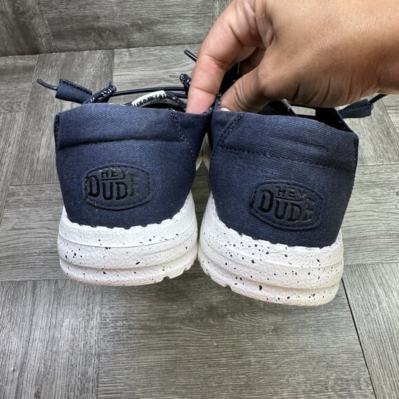 Hey Dude Women's size 6 Navy Canvas Slip On Lightweight Shoes - Picture 6 of 8